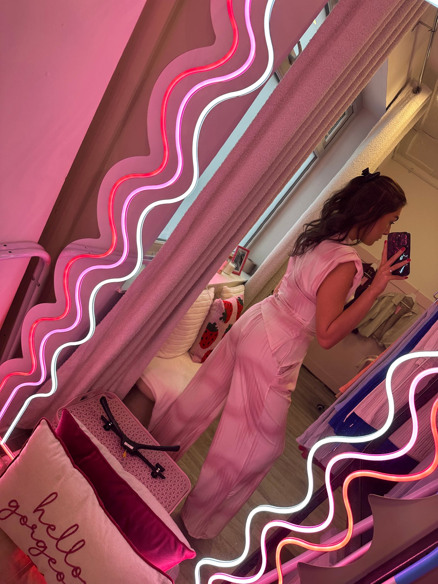 SHOULDER PAD ASYMMETRIC TOP & TROUSERS CO-ORD