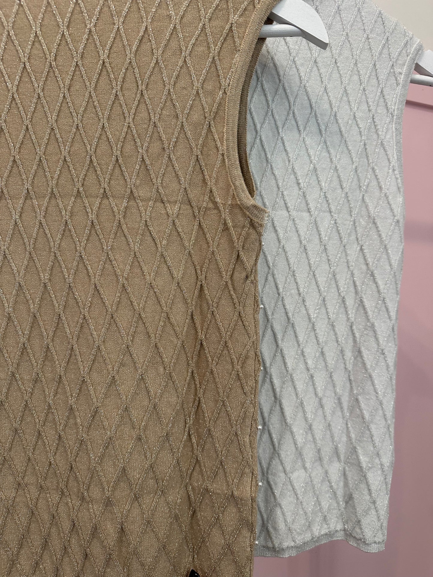 PEARL EMBELLISHED SPARKLE VEST