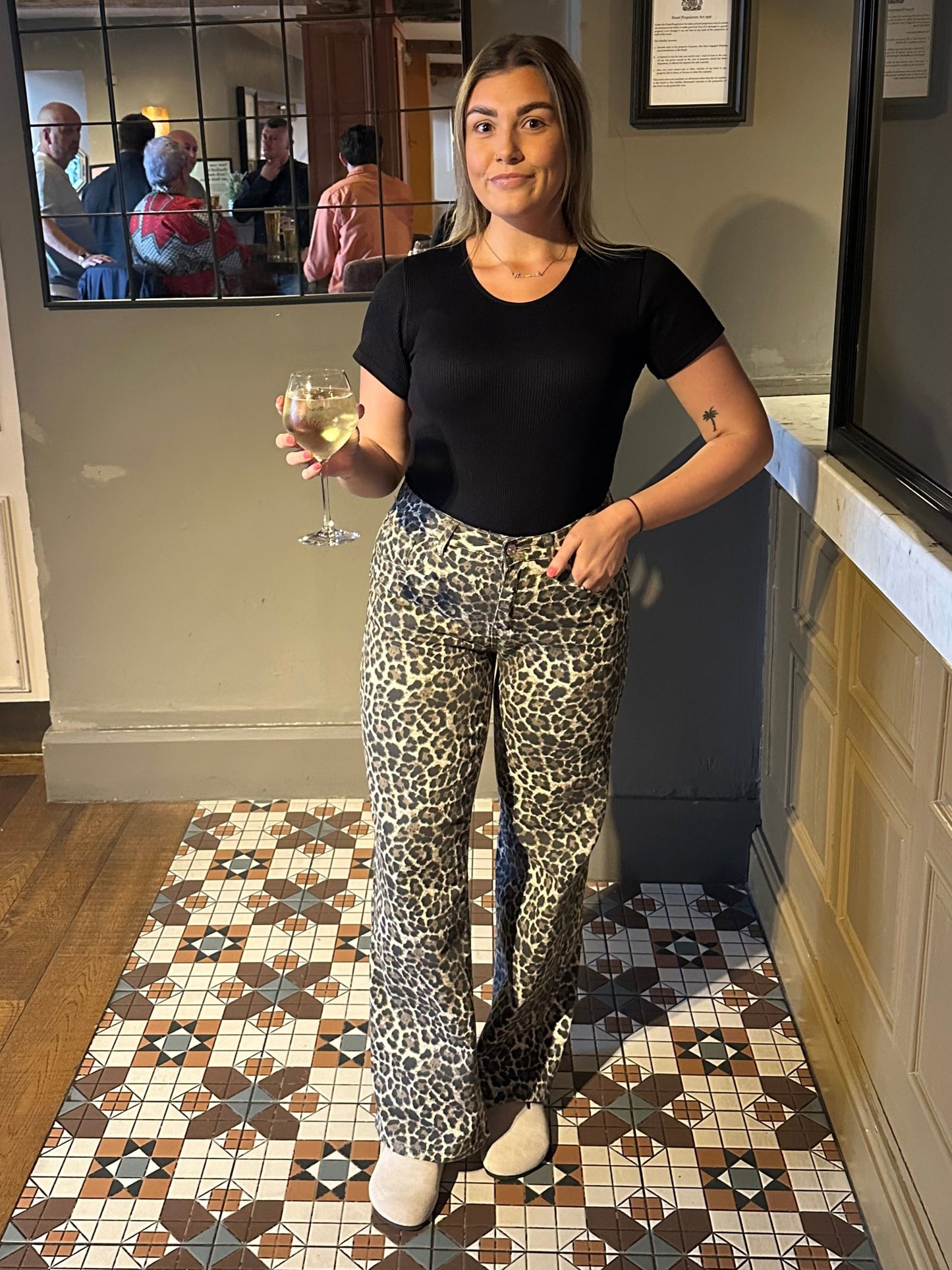 LEOPARD PRINT JEANS