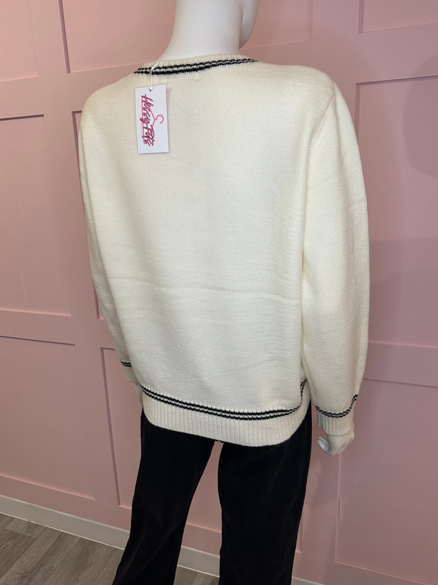 LONG SLEEVE "PARIS MILANO" KNIT JUMPER