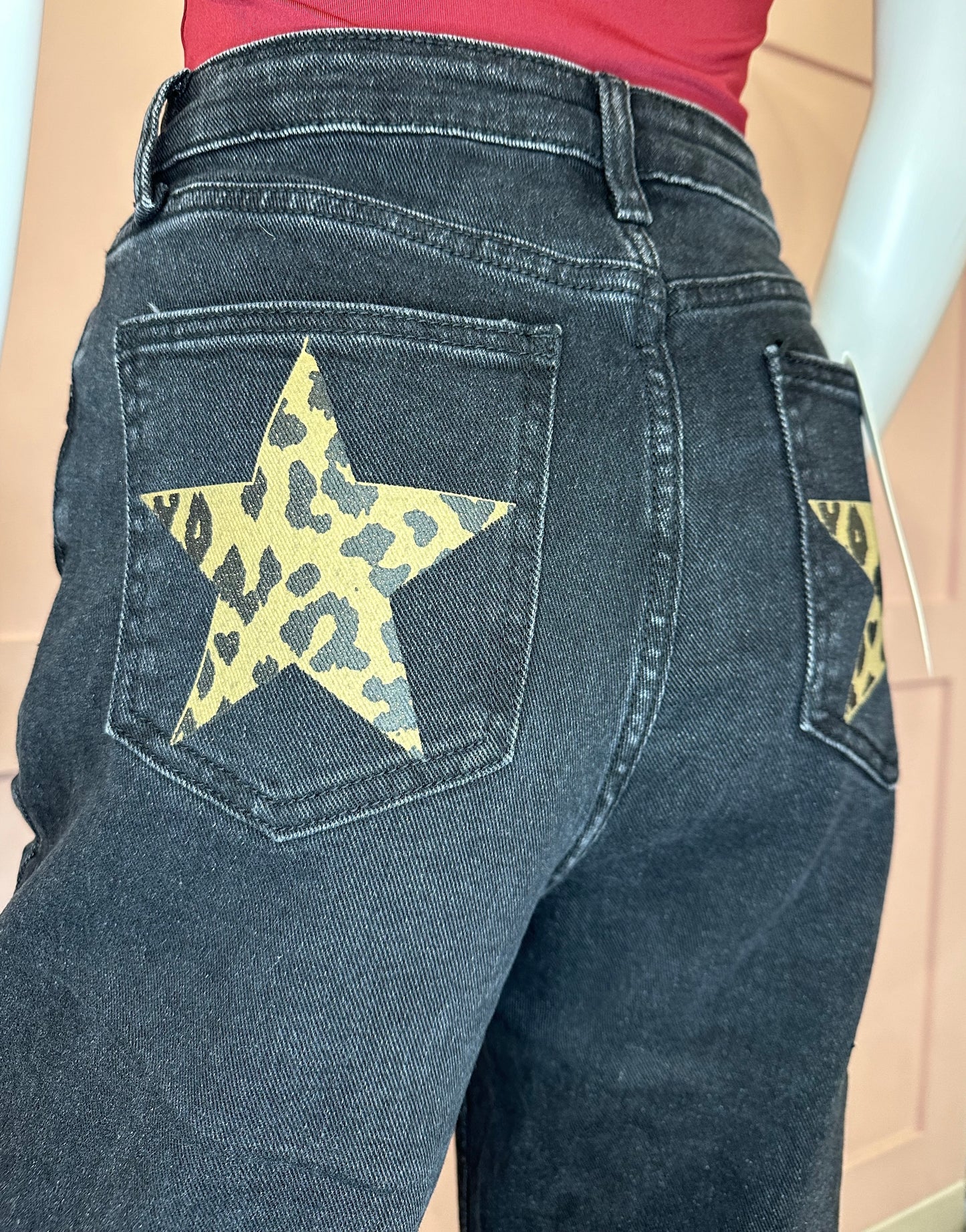 LEOPARD STAR JEANS