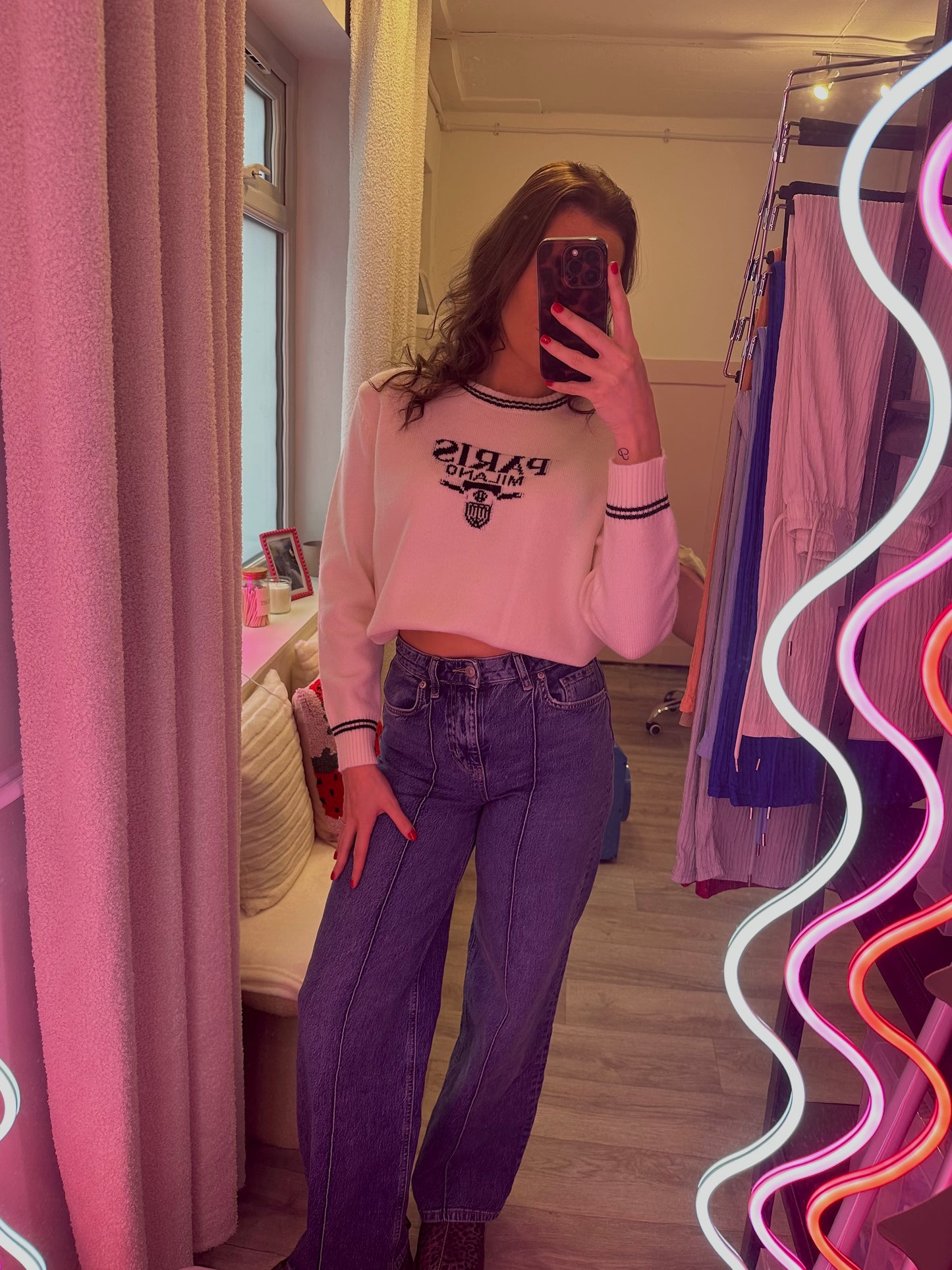 LONG SLEEVE "PARIS MILANO" KNIT JUMPER