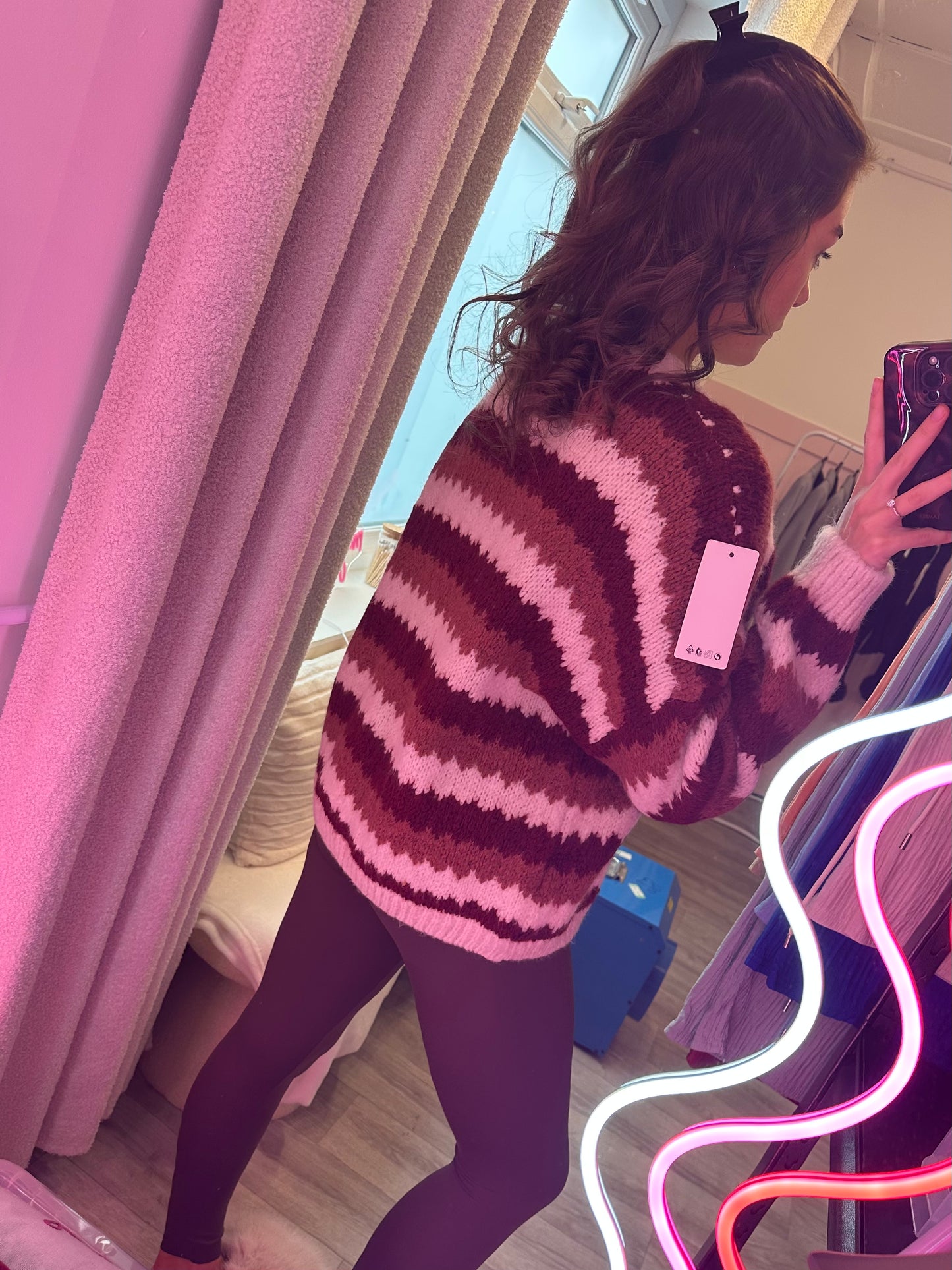 STRIPE BUTTON UP CARDIGAN