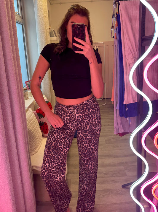 LEOPARD PRINT JEANS