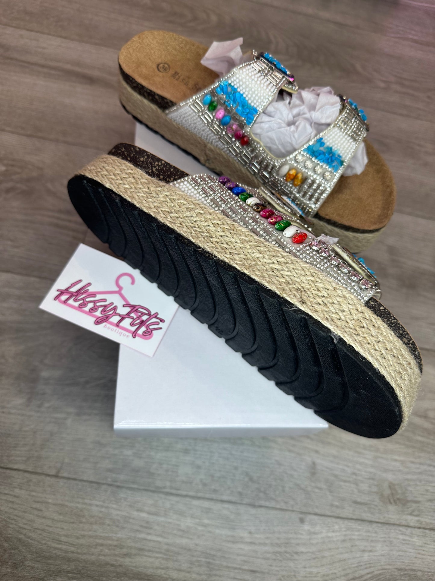 BEADED SANDALS