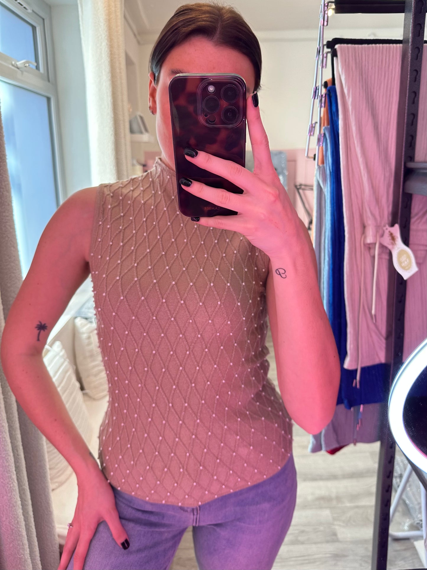 PEARL EMBELLISHED SPARKLE VEST