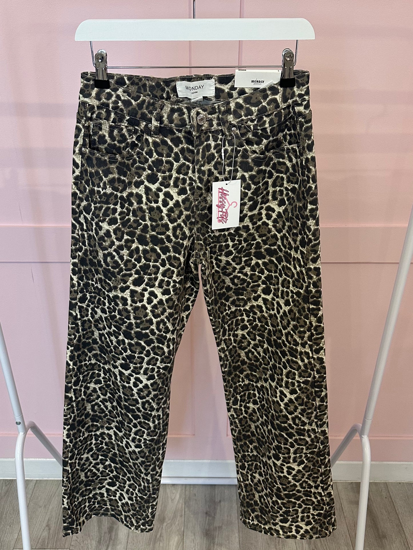 LEOPARD PRINT JEANS