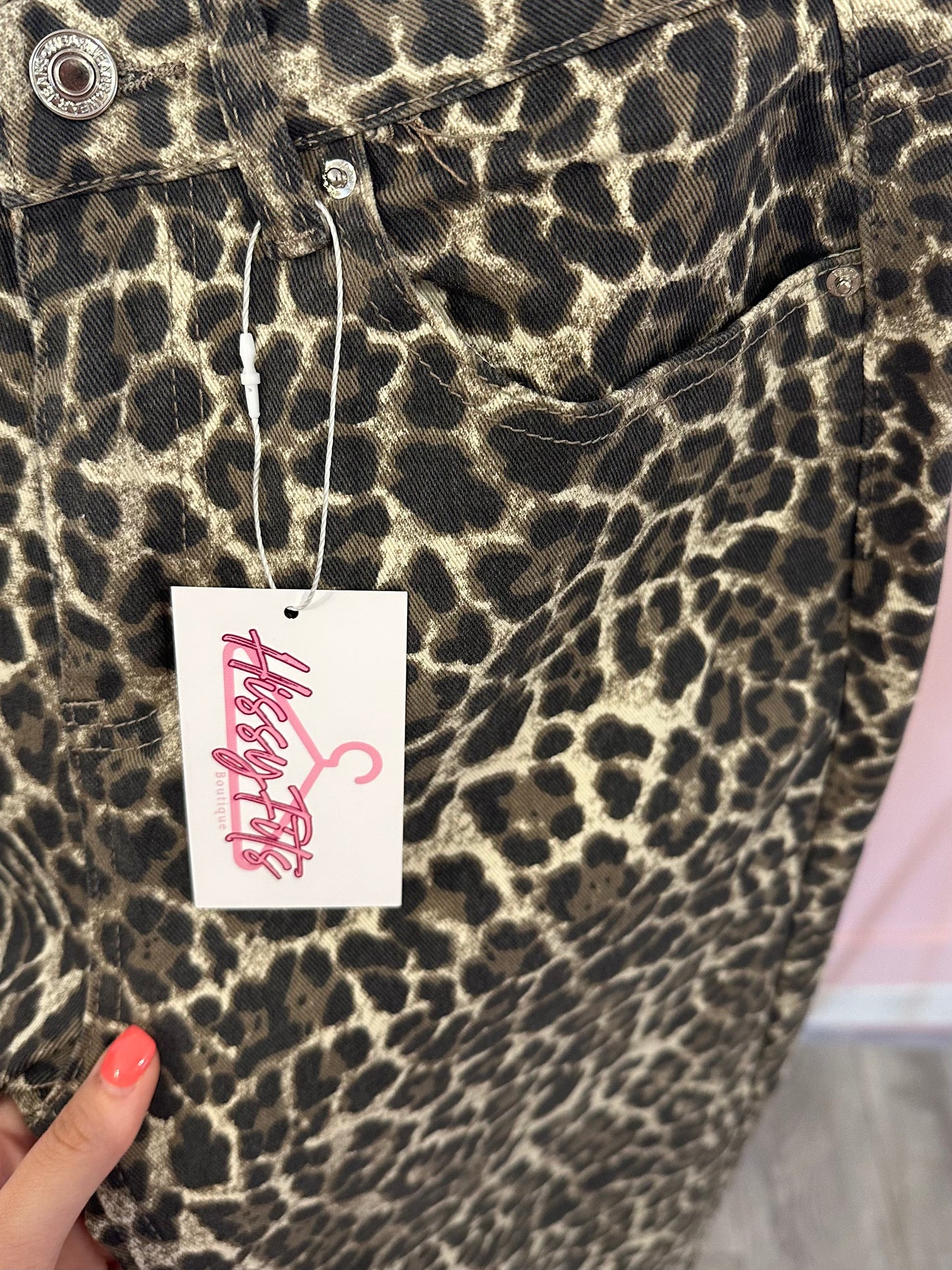 LEOPARD PRINT JEANS